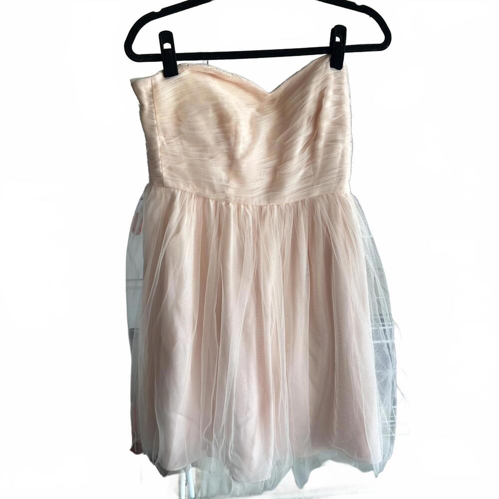J.Crew Strapless Tulle Dress in Blush Pink size 4